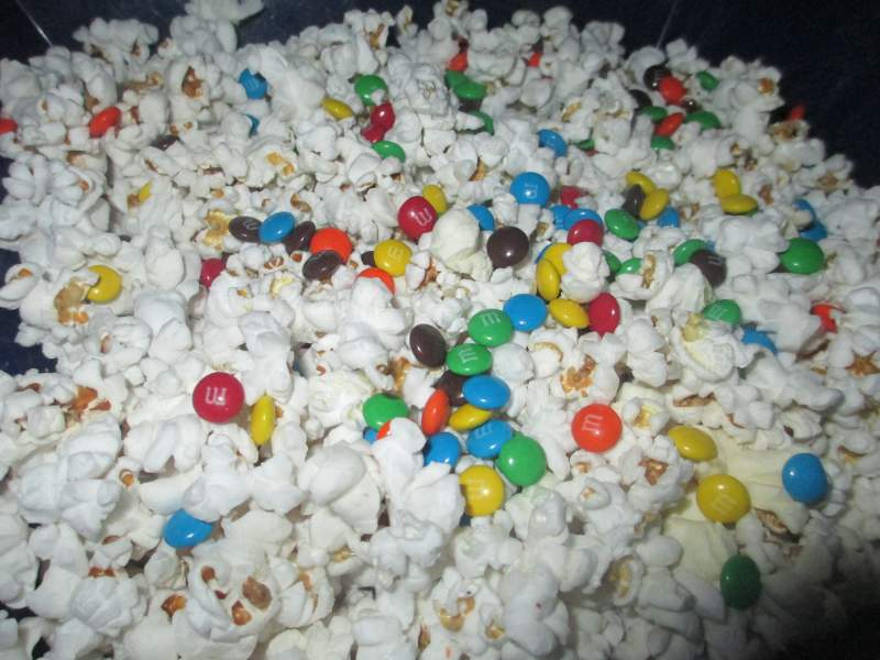 Popcorn and M & M's Minis