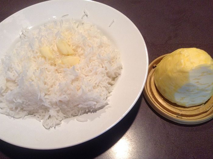 President Sea Salt Butter with Steamed Rice
