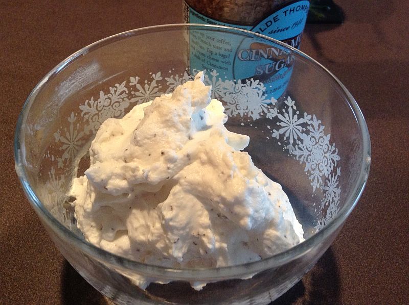 Homemade Whipped Topping with Cinnamon