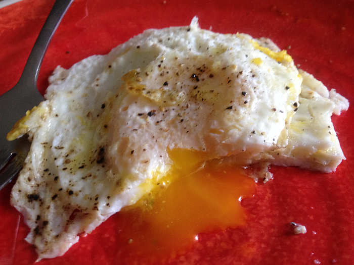 Fried Eggs with Pasolivo Citrus Olive Oil 