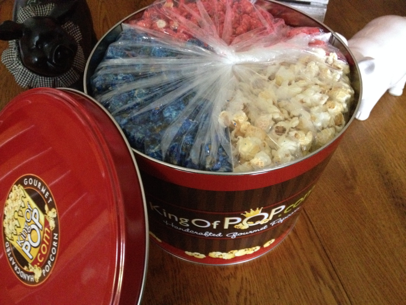 King of Pop Gourmet Red White and Blue Popcorn
