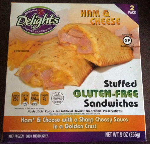 Delights Gluten Free Stuffed Sandwiches Ham and Cheese