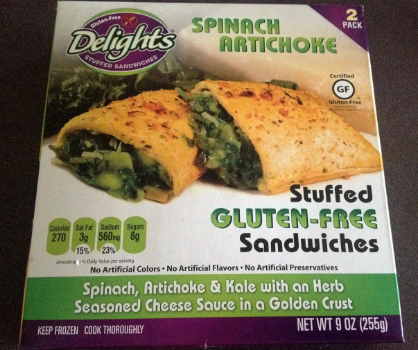Delights Gluten Free Stuffed Sandwiches Spinach Artichoke