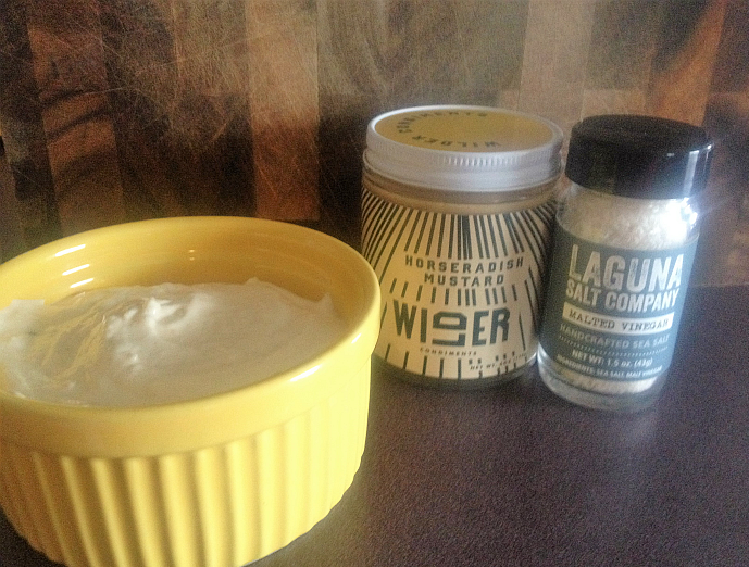 Tangy Horseradish Mustard Aioli with Horseradish Mustard and Malted Vinegar Sea Salt