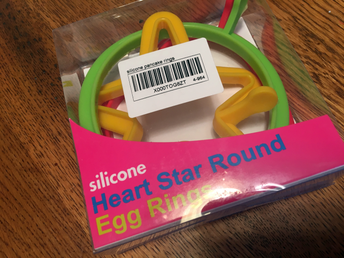 Silicone Heart, Star, and Circle Egg and Pancake Rings