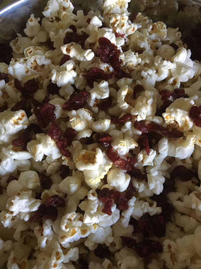 SkinnyPop Popcorn with Dried Cranberries and Almonds 