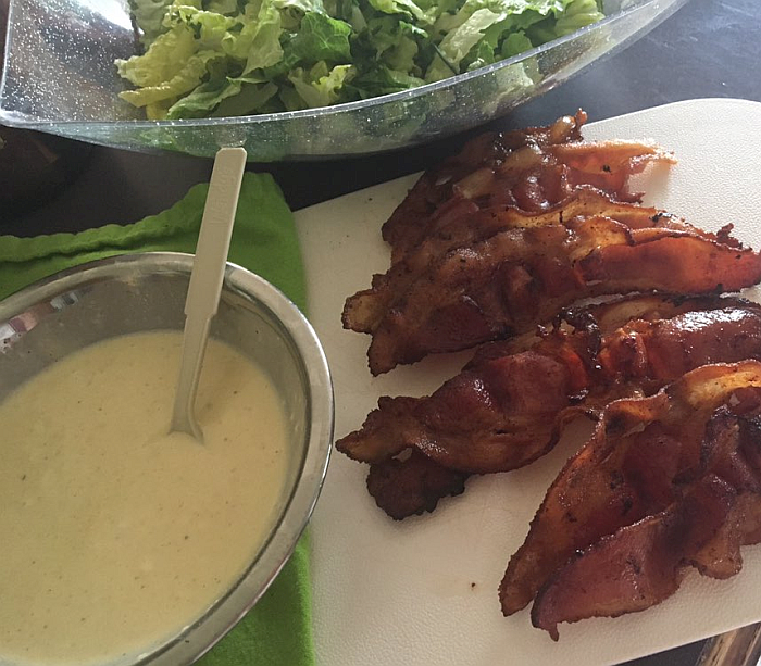 Bacon and Eggs Salad and Dressing