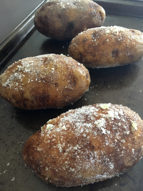 Salt Crusted Baked Potatoes 