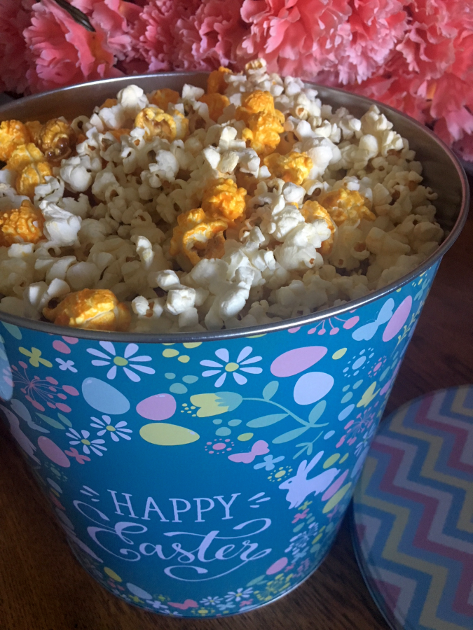 Happy Easter Popcorn Tin from King of Pop