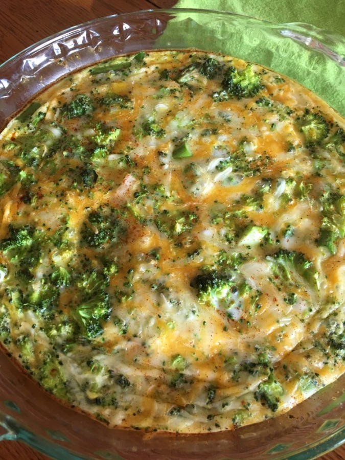 Oven Baked Omelet with Broccoli and Asparagus