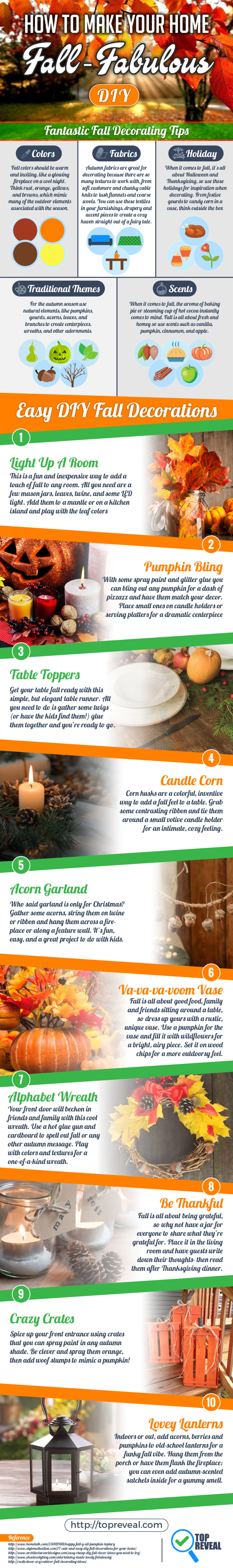Fall Decorating Ideas Infographic