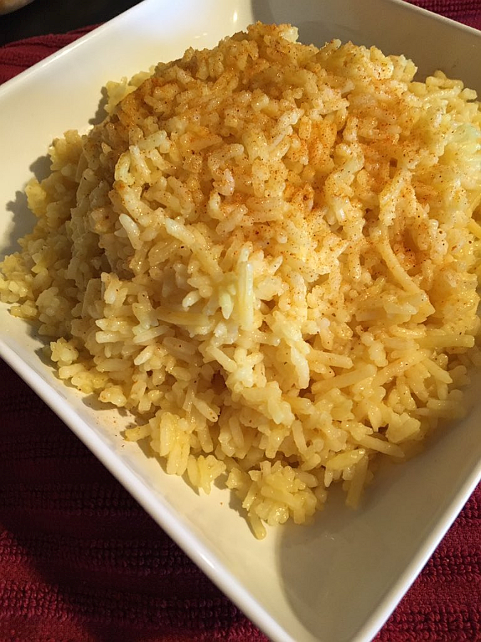 Buttery Rice Pilaf with Turmeric and Seasoned Salt Recipe